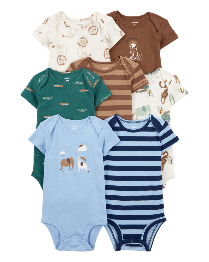 Baby 7-Pack Short-Sleeve Bodysuits, image 1 of 10 slides