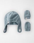 Baby 
2-Pack Recycled Fleece Hat and Mittens Set
, image 1 of 2 slides