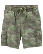Baby Tropical Camo Drawstring Canvas Cargo Shorts, image 1 of 3 slides