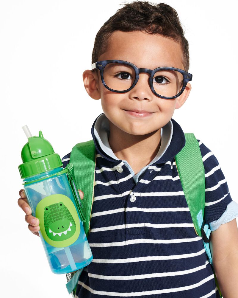Crocodile Zoo Straw Bottle - 13 oz - Crocodile | skiphop.com