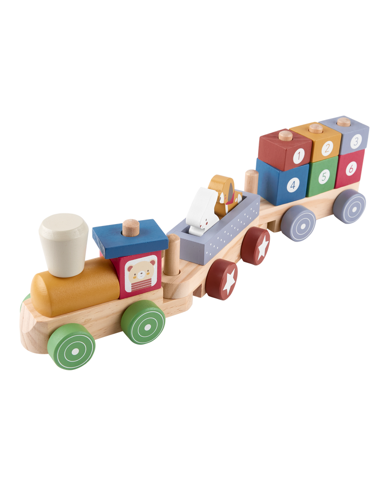 Toddler Wooden Train Set, image 1 of 2 slides