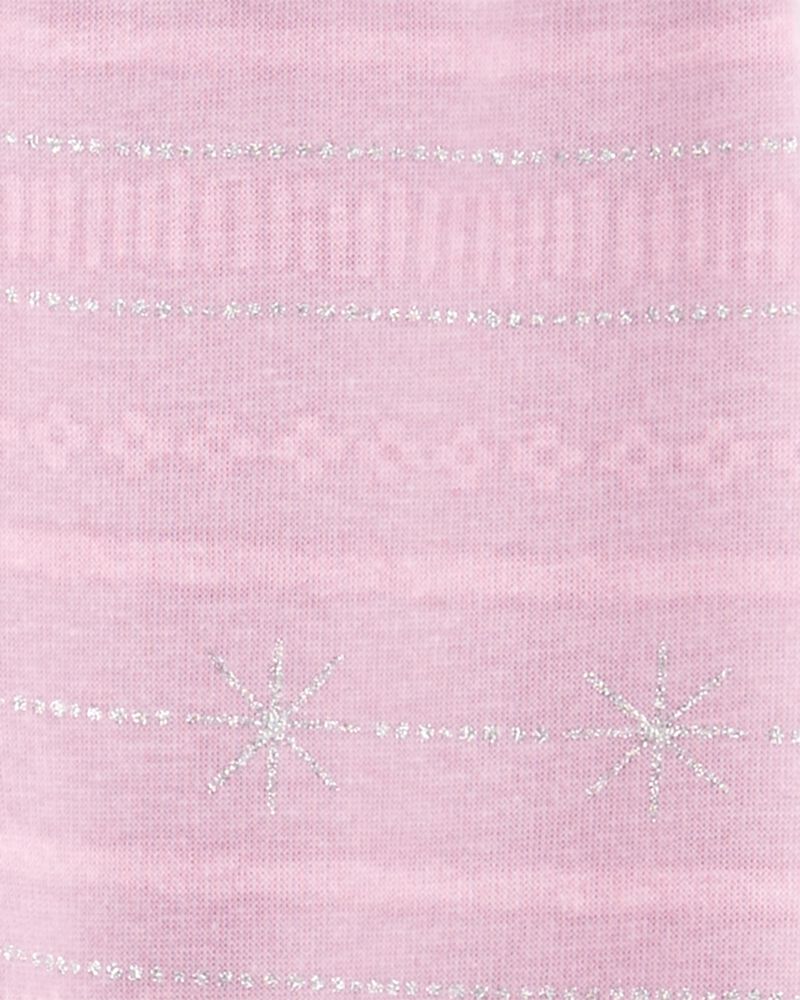 Toddler Glitter Snowflake Cozy Fleece Leggings, image 6 of 7 slides