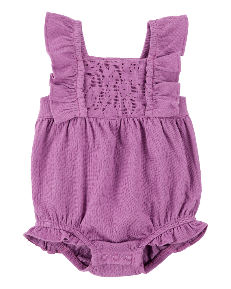 Baby Girl Flutter Lace Bubble, image 1 of 3 slides