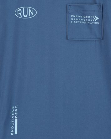 Kid Short-Sleeve Active Tee - Navy, 
