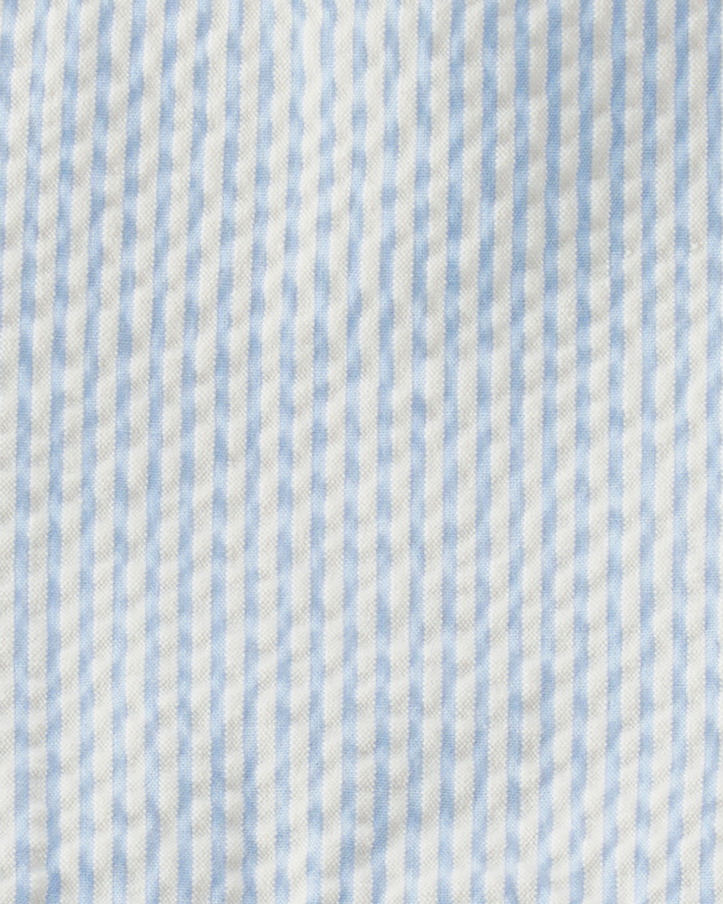 Baby Organic Cotton Seersucker Sunsuit, image 3 of 4 slides