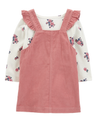 Baby 3-Piece Floral Long-Sleeve Tee & Jumper Set, image 2 of 6 slides