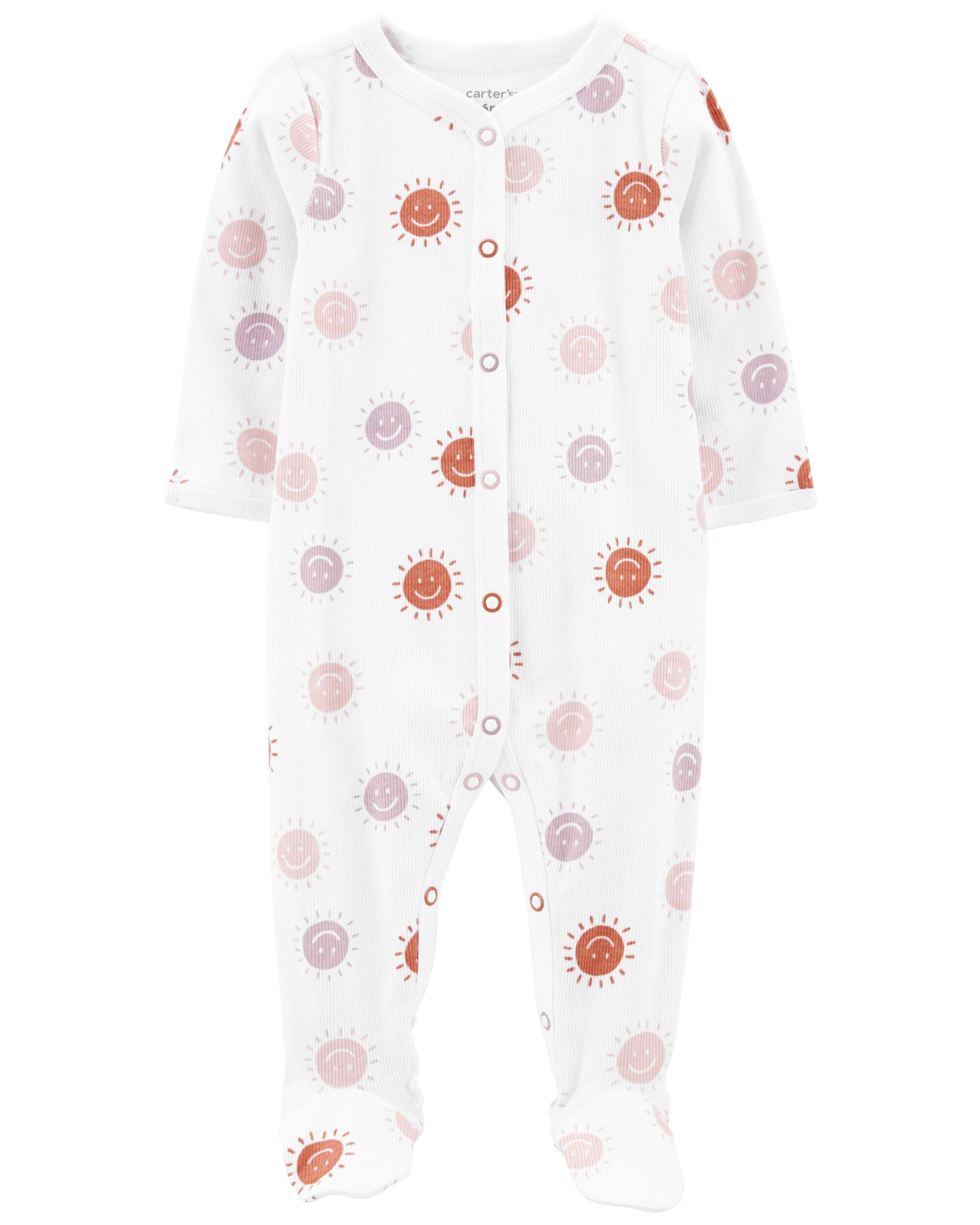 White Baby Sun Snap Up Sleep Play Pajamas skiphop