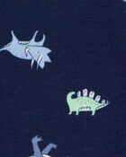Baby Dinosaur 2-Way Zip Cotton Sleep & Play Pajamas, image 2 of 5 slides
