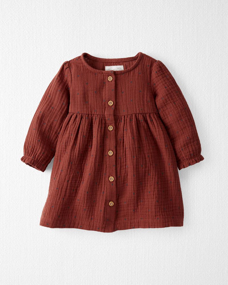 Baby Organic Cotton Gauze Dress with Bloomer, image 1 of 6 slides