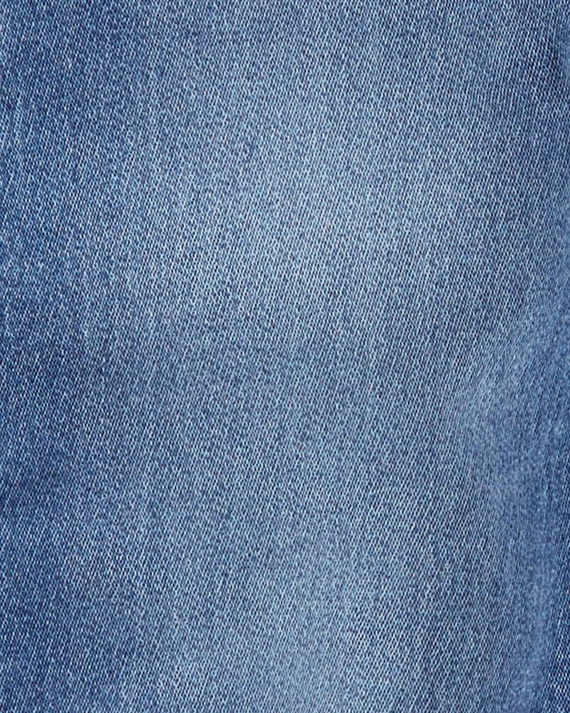 Baby Knit-Like Denim Overalls - Medium Wash, image 3 of 5 slides