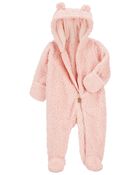 Baby Hooded Sherpa Jumpsuit, image 2 of 4 slides