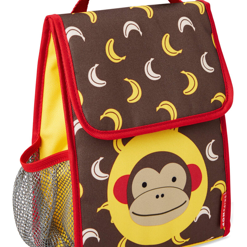 Skip Hop Zoo Backpack + Lunch Bag + Lunch Box + Drink Bottle 4pc Set -  Monkey