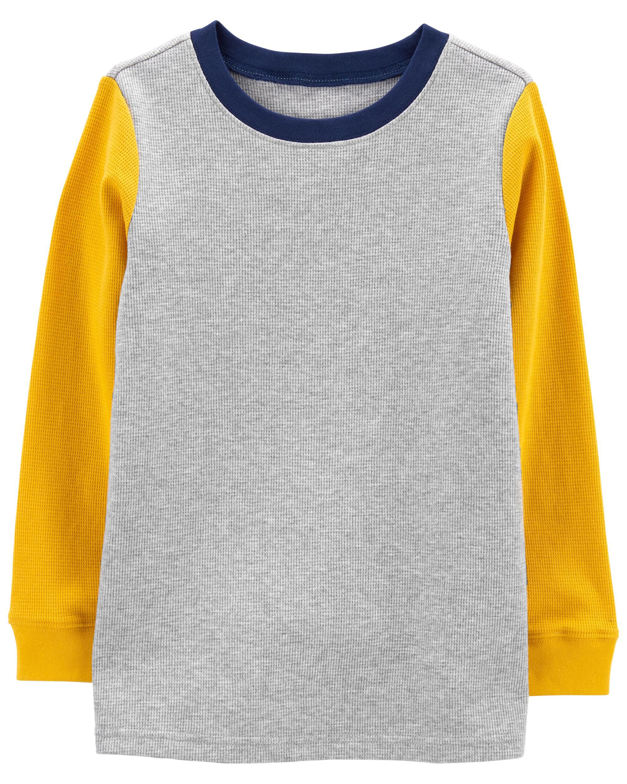 Yellow long 2025 sleeve shirt kids