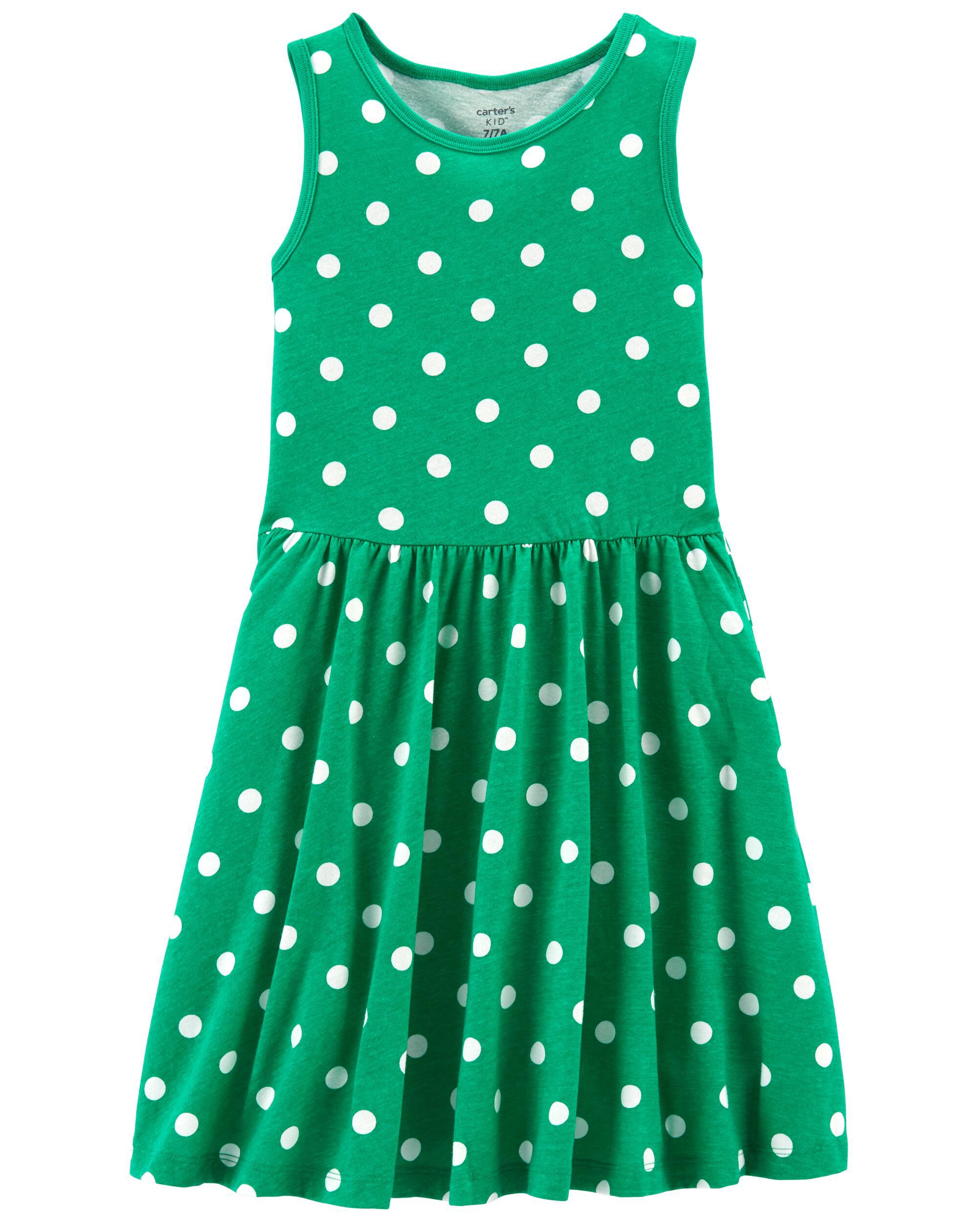 Polka dot childrens dresses sale