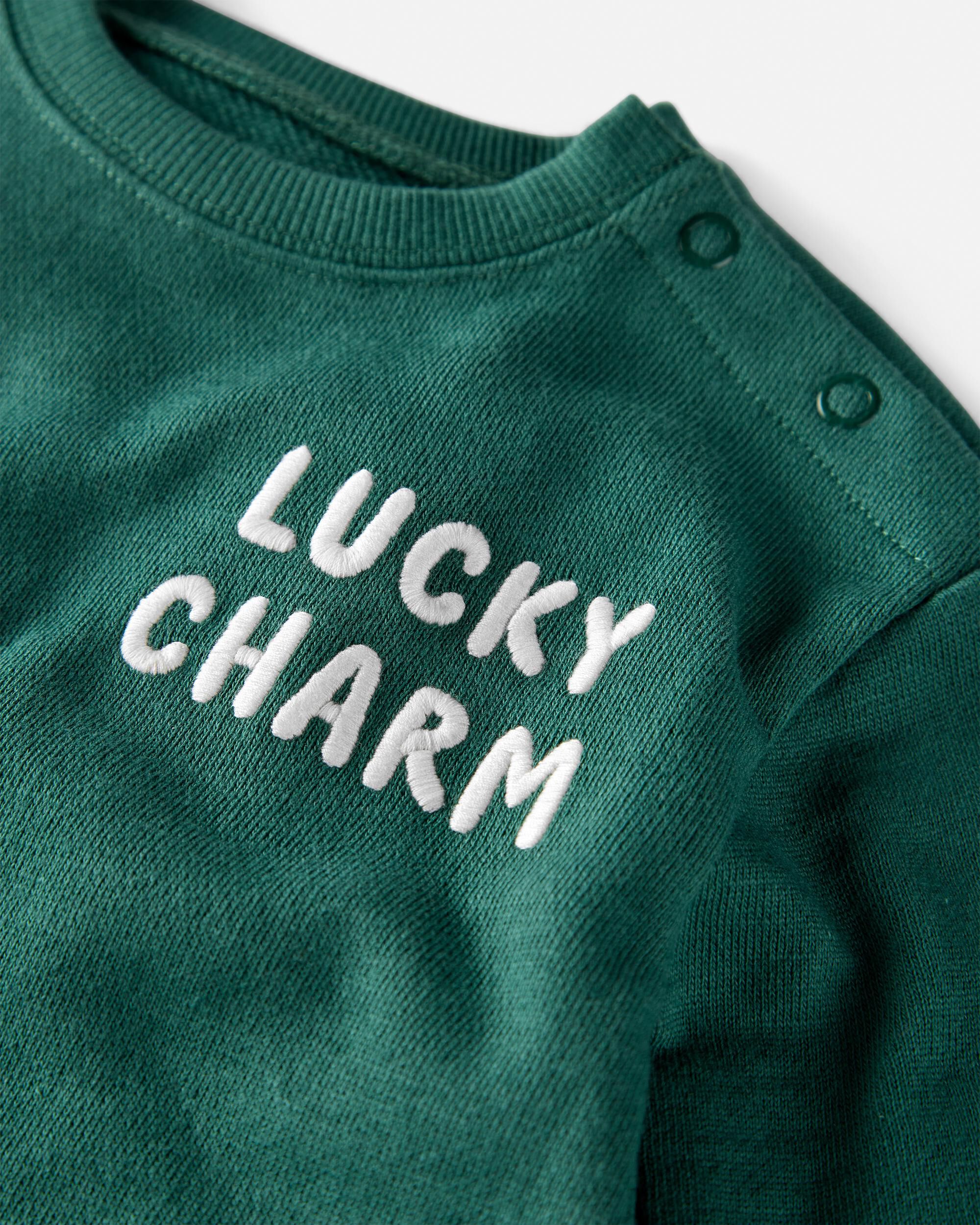 Aspen Green Baby Organic Cotton Lucky Charm French Terry