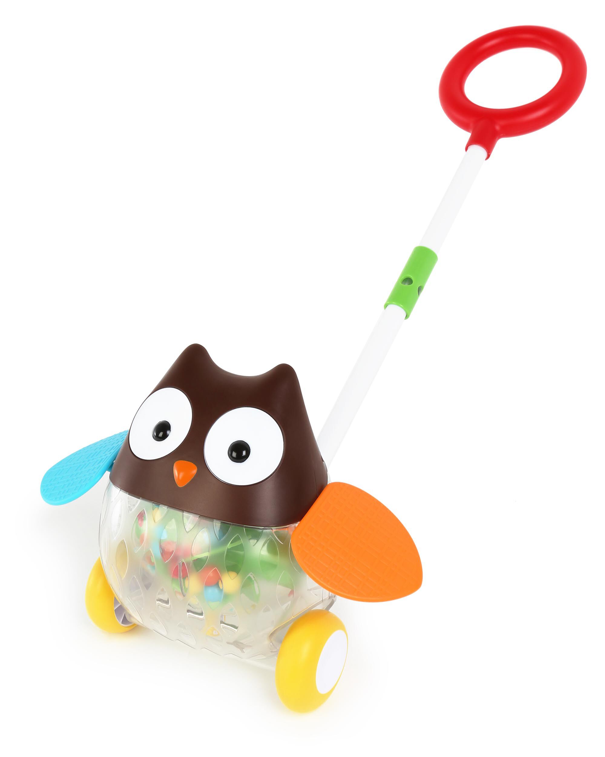 skip hop explore and more rolling owl push toy