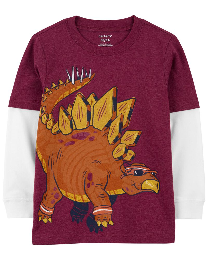Baby Dinosaur Layered-Look Graphic Tee, image 1 of 3 slides