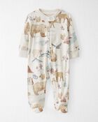 Organic Cotton 2-Way Zip Sleep & Play Pajamas, image 1 of 4 slides