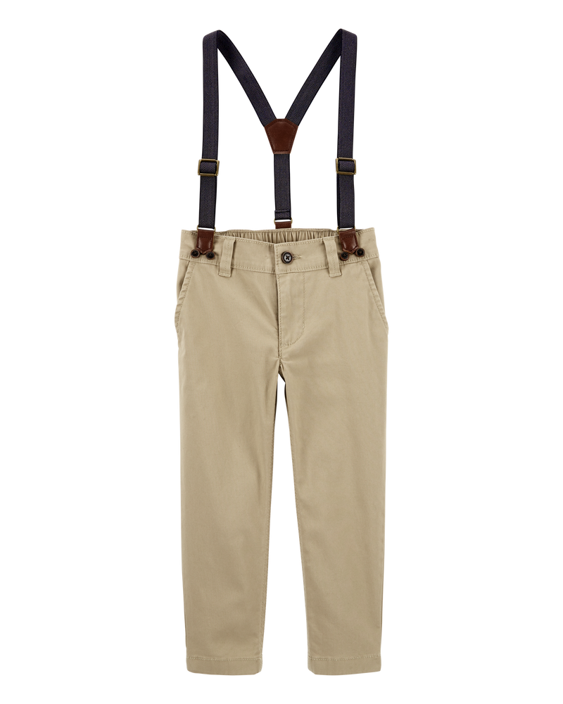 Toddler The Favorite: Khaki Suspenders, image 1 of 4 slides