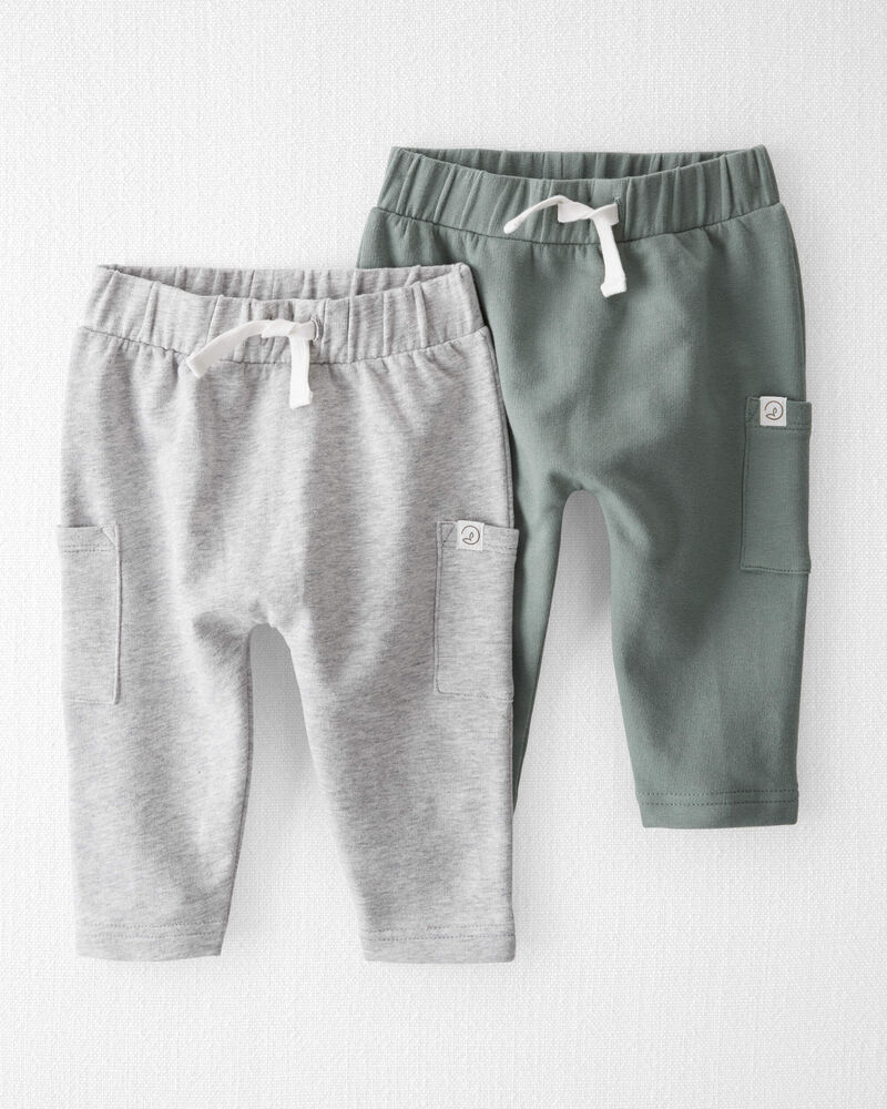 Baby 2-Pack Organic Cotton Pants, image 1 of 7 slides