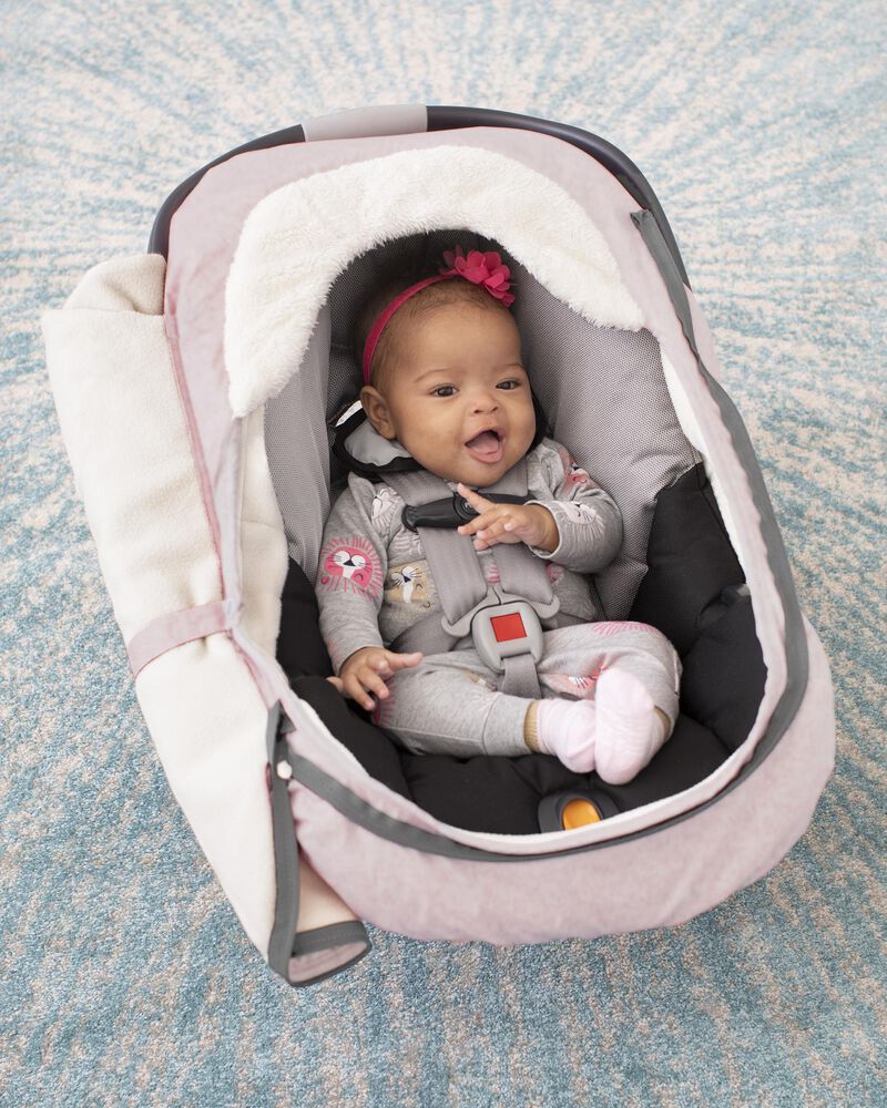 Stroll & Go Car Seat Cover - Pink Heather, image 7 of 8 slides