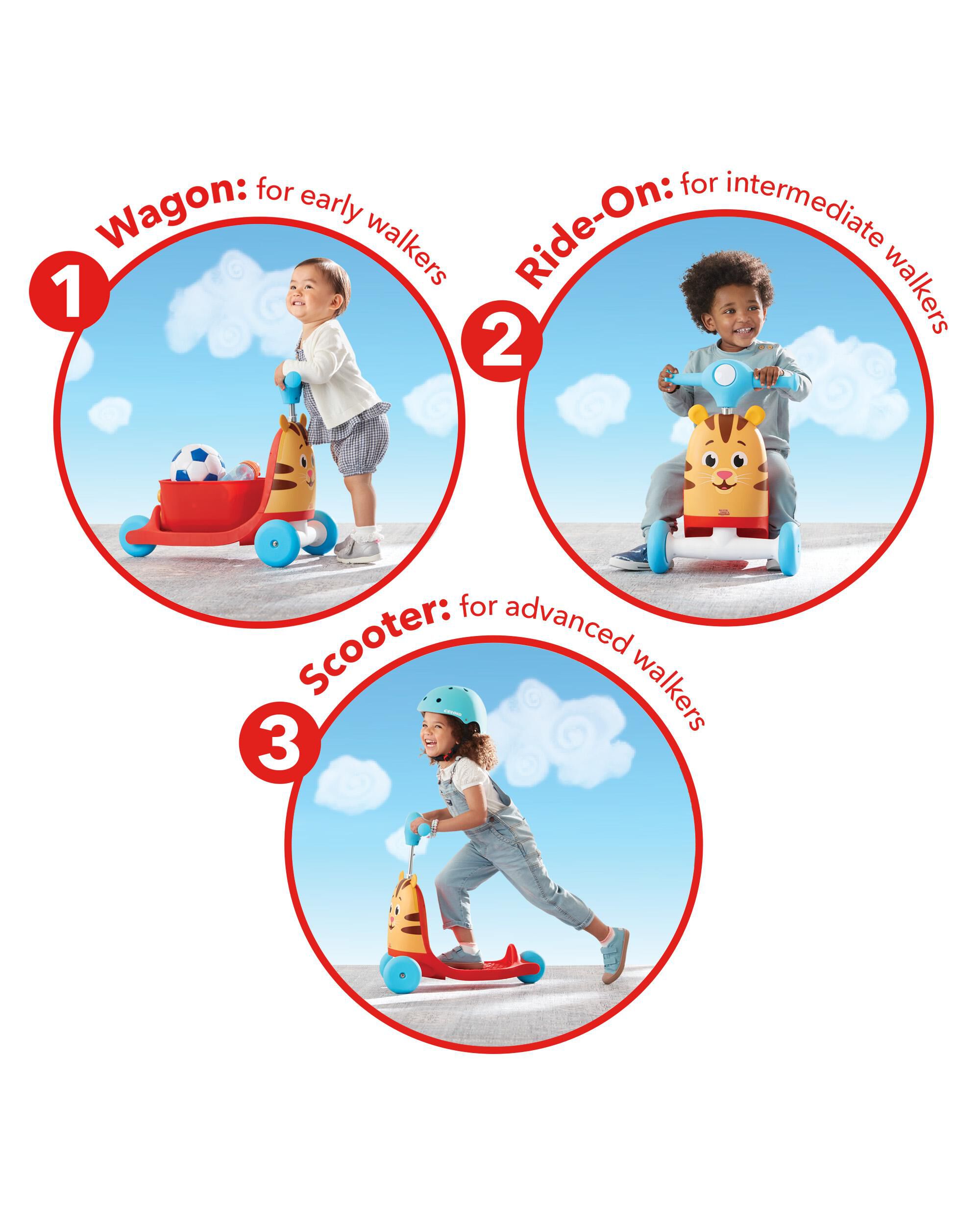 Daniel Tiger 3-in-1 Ride-On Toy, image 3 of 11 slides