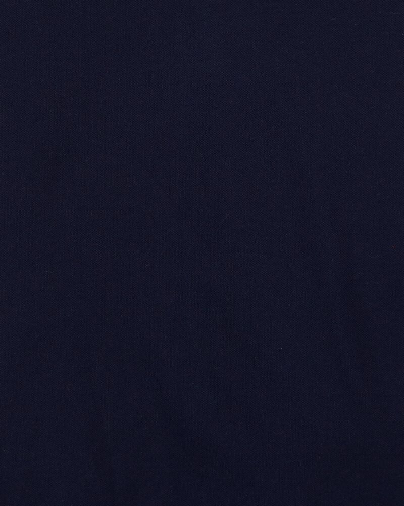 Kid Pique Cotton Uniform Polo, image 2 of 2 slides