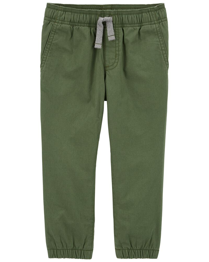Pull-On Poplin Pants, image 1 of 2 slides