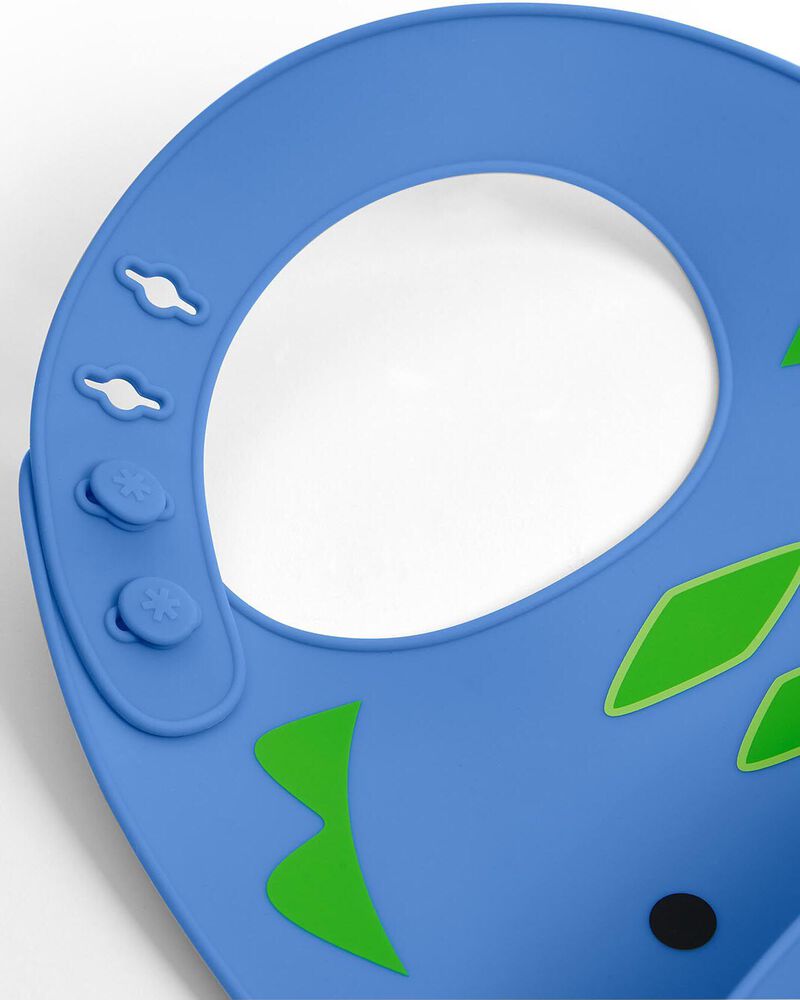 Zoo Fold & Go Silicone Bib, image 2 of 2 slides