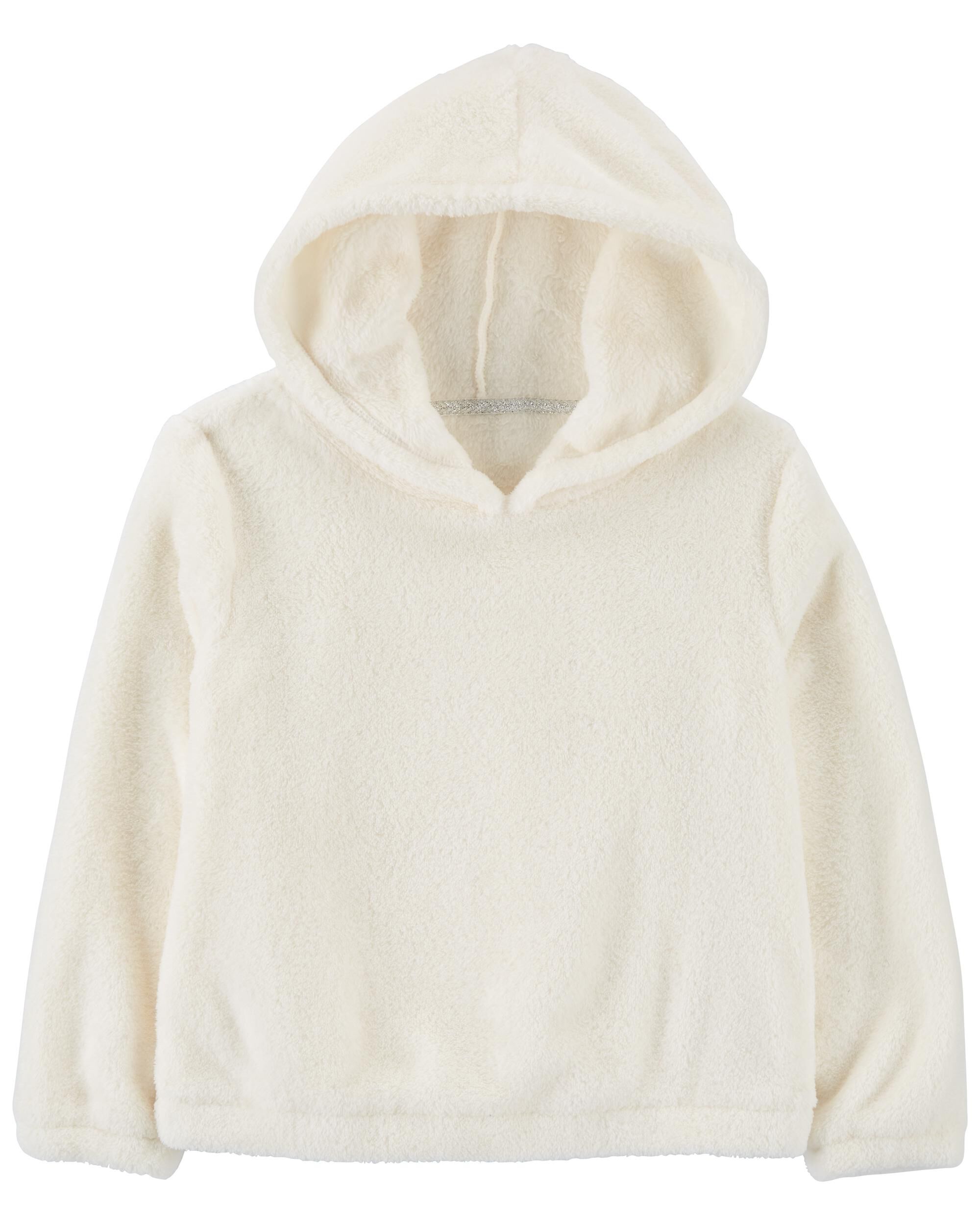 White fuzzy top hoodie