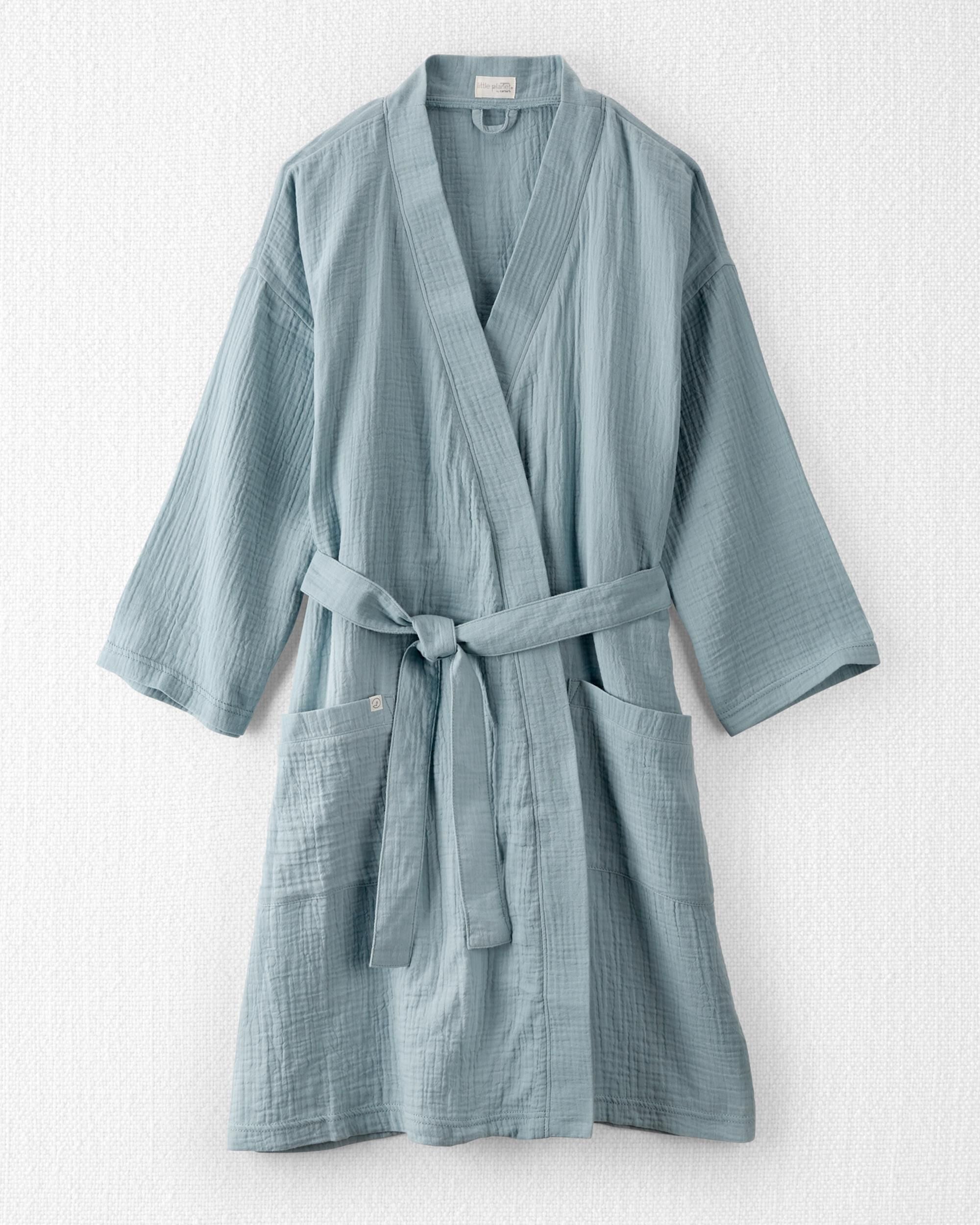 Adult Organic Cotton Gauze Robe, 