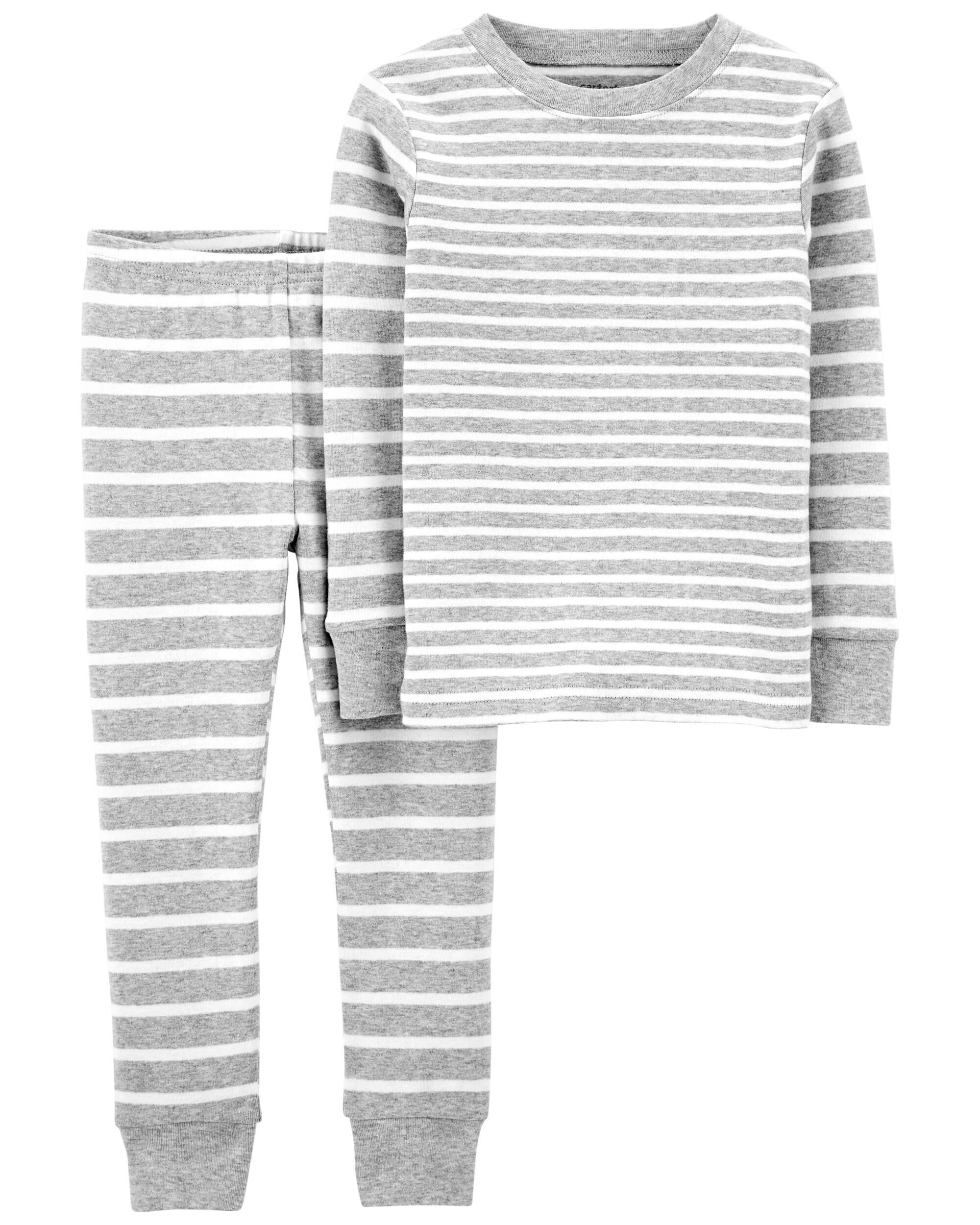 Grey and white striped pyjamas clearance