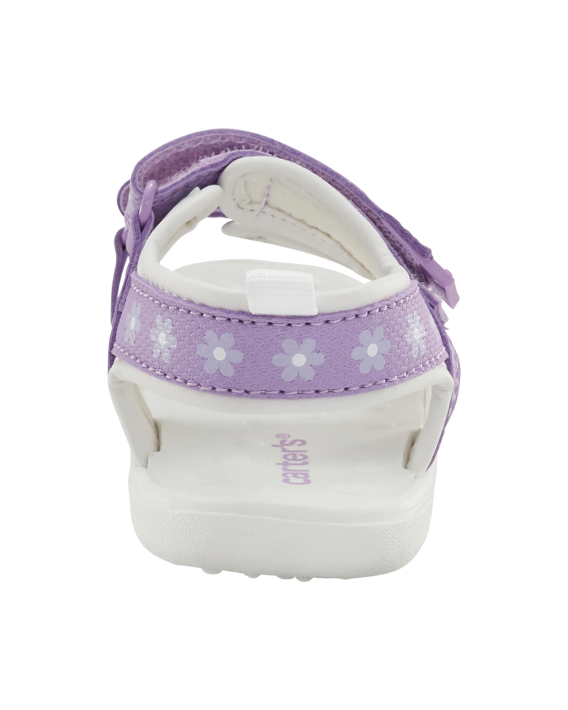 Baby Every Step® First Walker Floral Sandals - Purple/White, image 3 of 7 slides