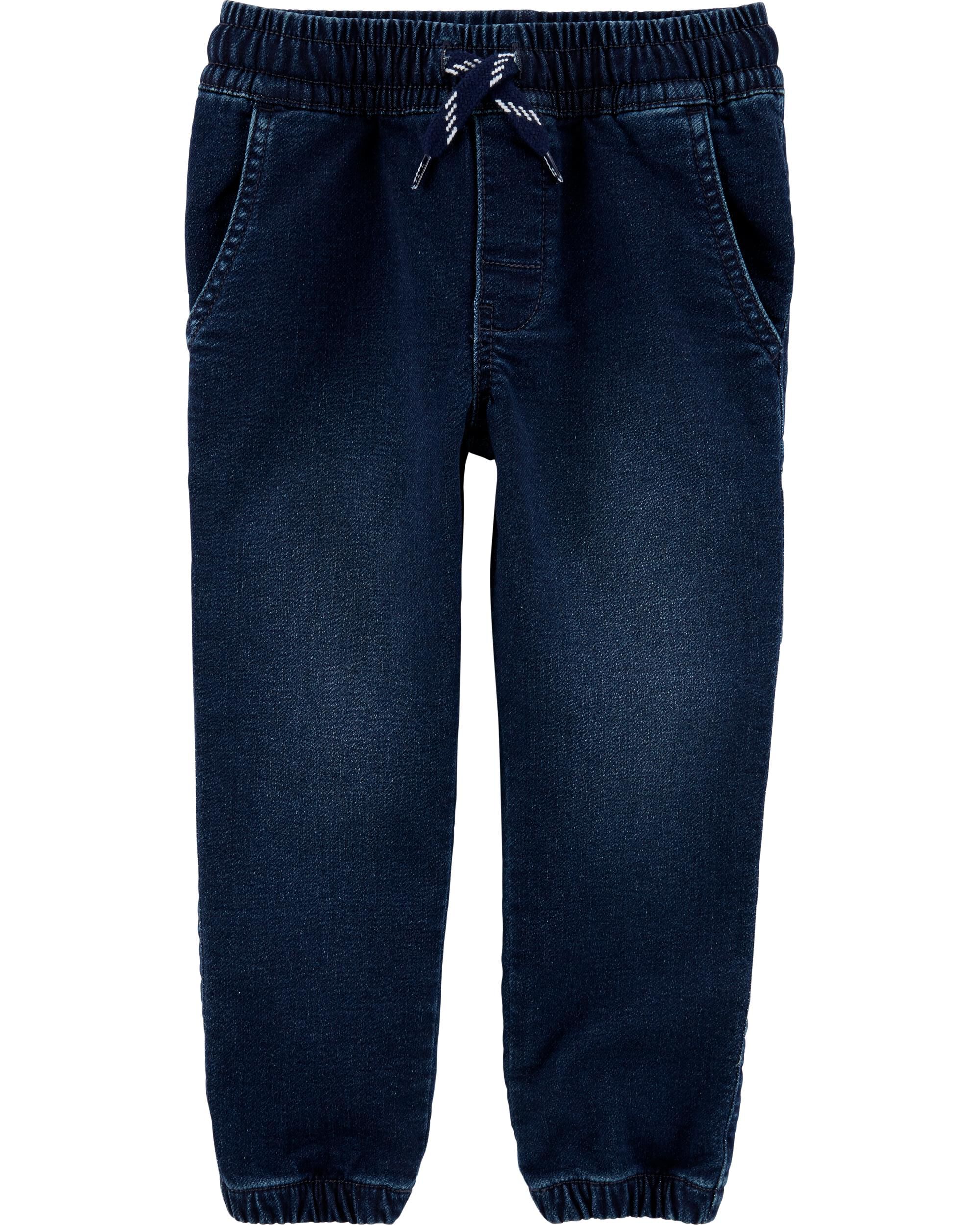 Pull on denim joggers