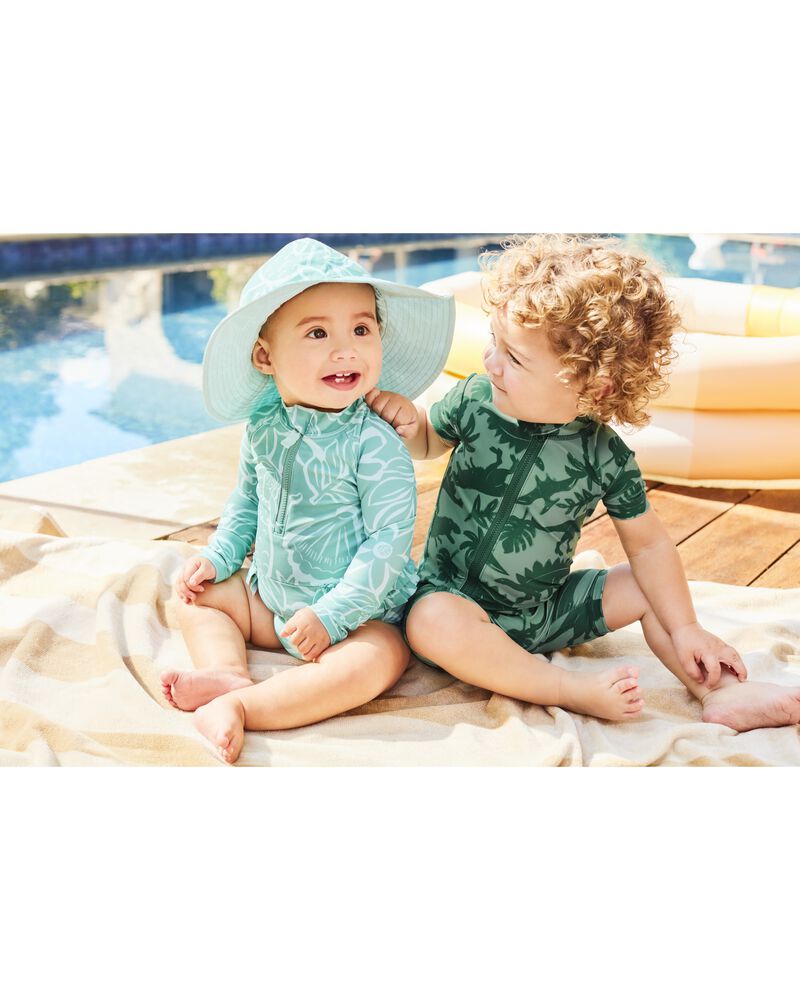 Baby Ocean Print Reversible Swim Hat, image 2 of 4 slides