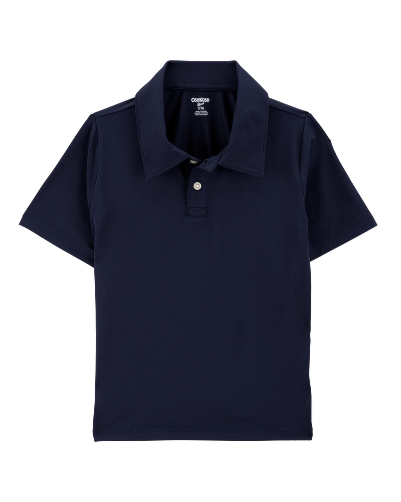Kid Active Uniform Polo Shirt in Moisture Wicking BeCool™ Fabric - Navy, image 1 of 3 slides