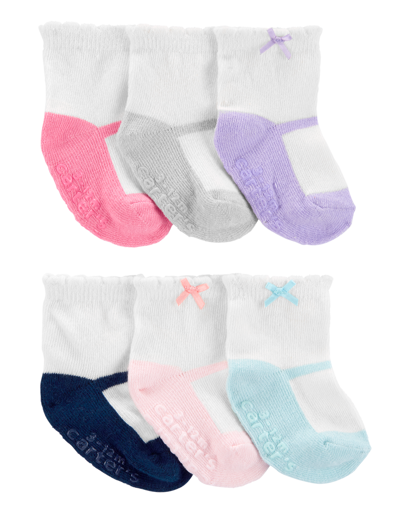 Baby 6-Pack Ballet Booties, image 1 of 8 slides