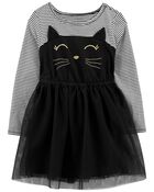 Toddler Halloween Cat Tutu Dress, image 1 of 4 slides