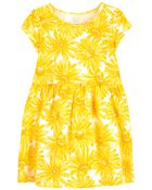 Toddler Floral Jersey Dress, image 1 of 4 slides