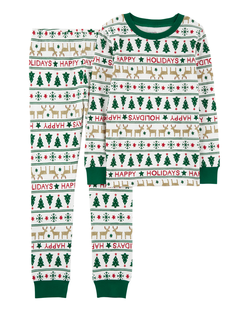 Kid 2-Piece Fair Isle 100% Snug Fit Cotton Pajamas, image 1 of 3 slides