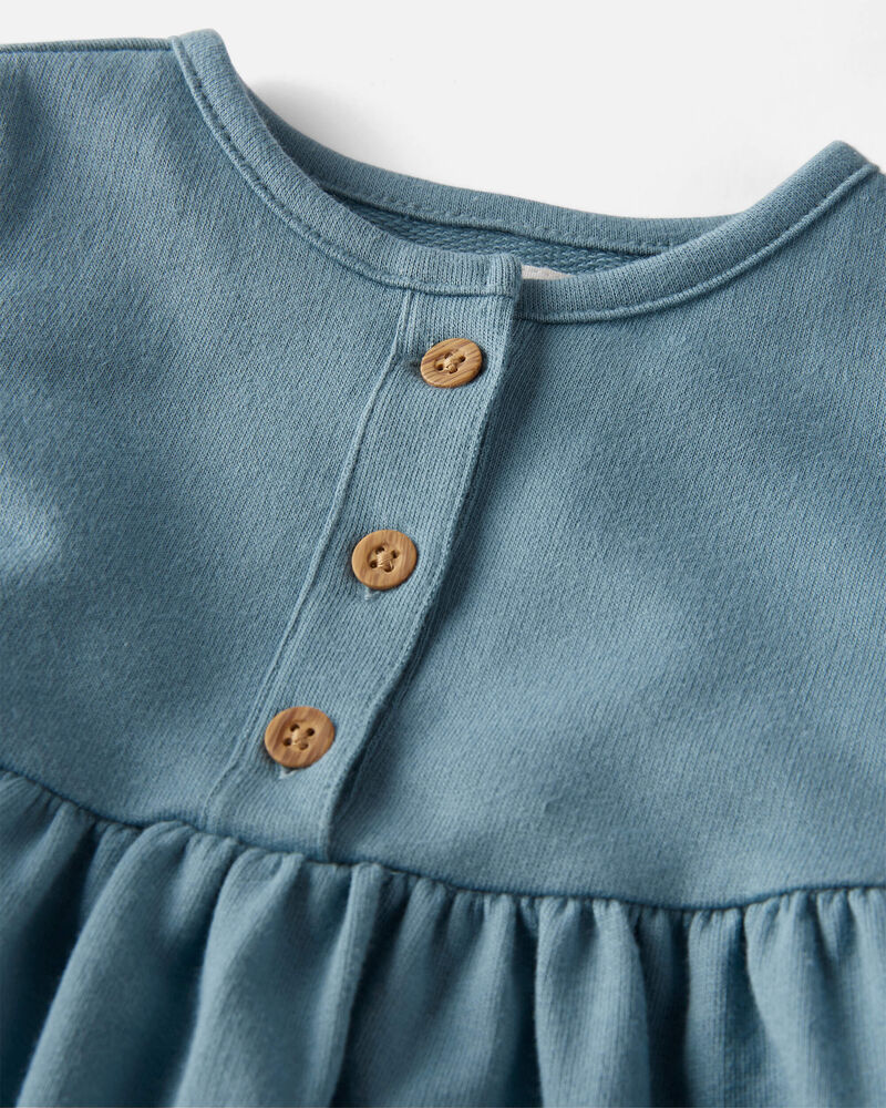 Baby Organic Cotton Pocket Dress in Cottage Blue
, image 5 of 7 slides