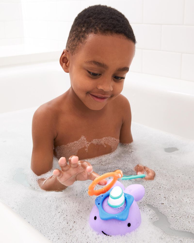 ZOO® Narwhal Ring Toss Baby Bath Toy, image 7 of 11 slides