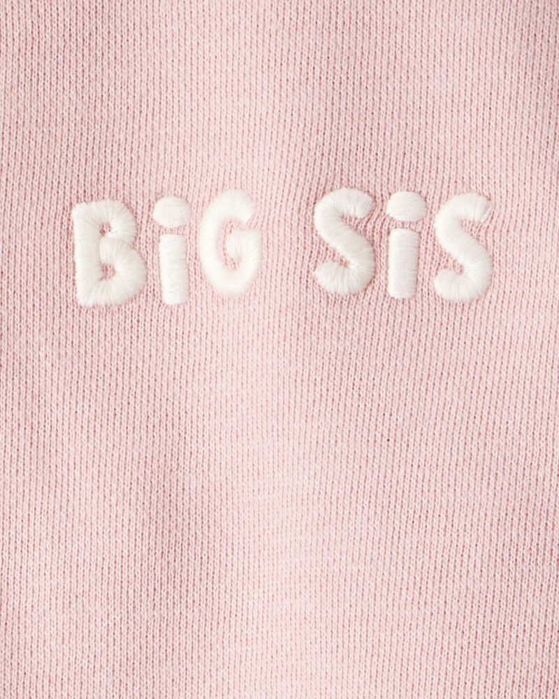 Toddler Organic Cotton Big Sis Pullover, image 3 of 5 slides