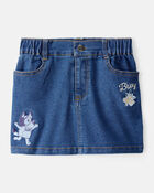 Toddler Bluey Embroidered Denim Skirt - Blue, image 1 of 4 slides