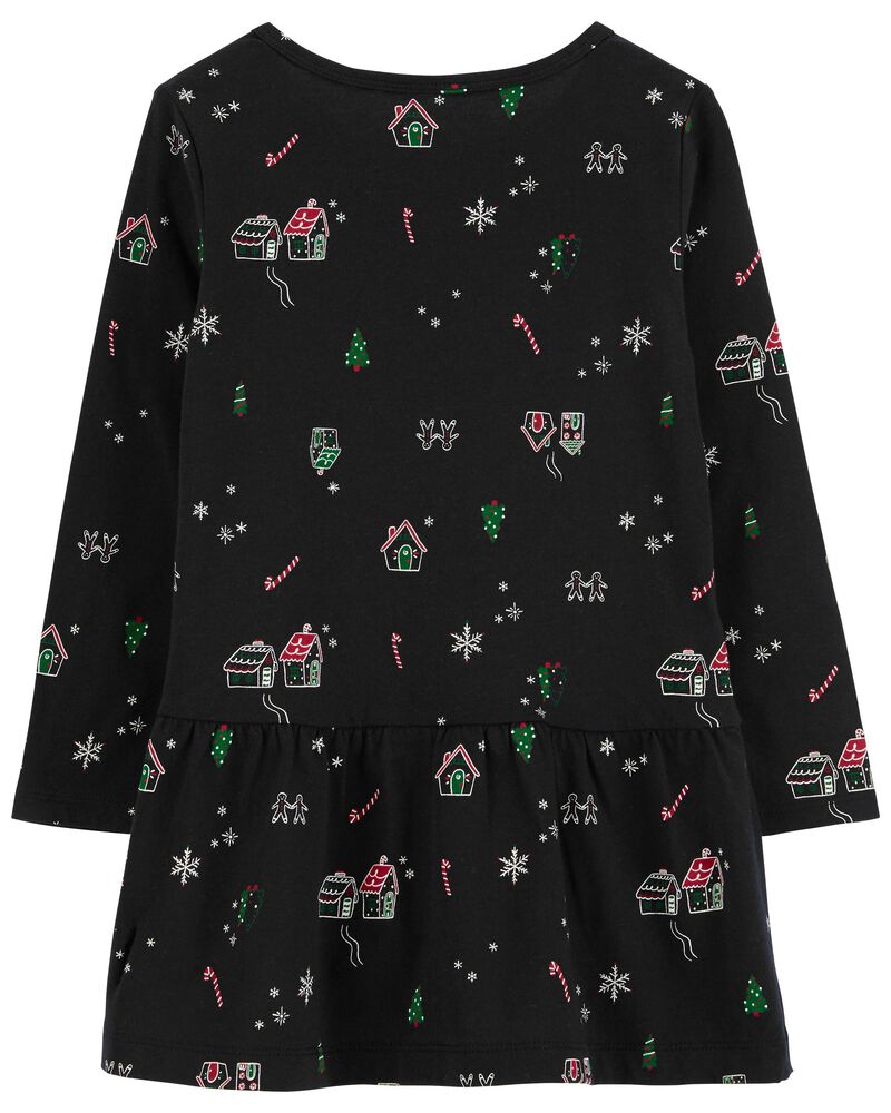 Holiday Jersey Dress, image 2 of 4 slides