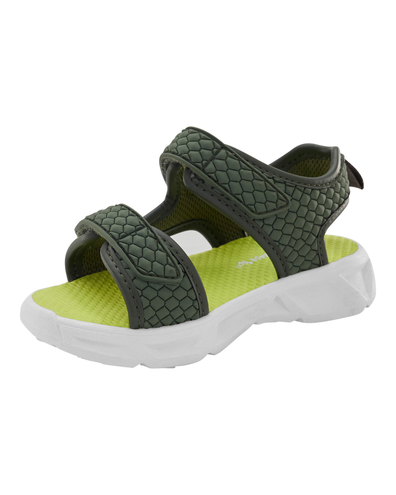Toddler Rugged Light Up Sandals - Green, image 8 of 8 slides