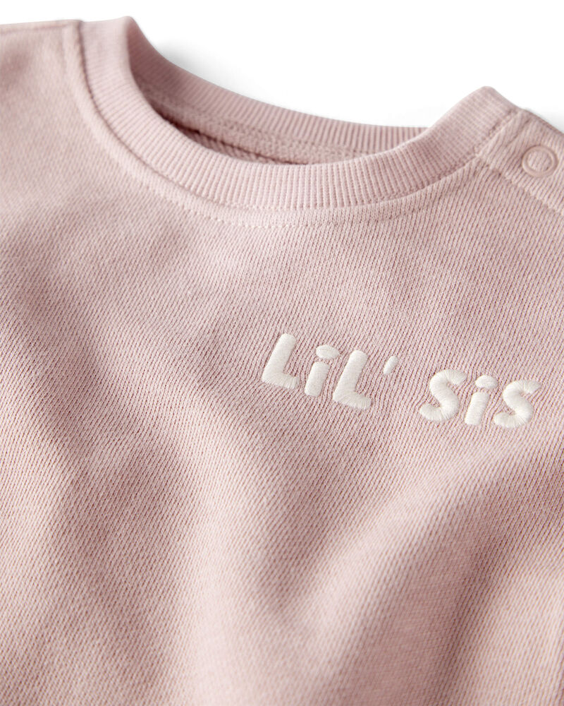 Baby Organic Cotton Lil' Sis Bubble , image 2 of 5 slides