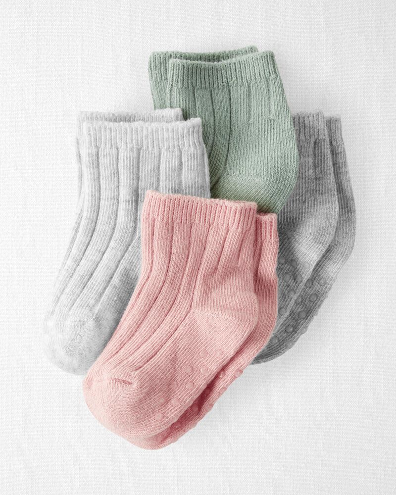 Toddler 4-Pack No-Slip Socks , image 1 of 3 slides