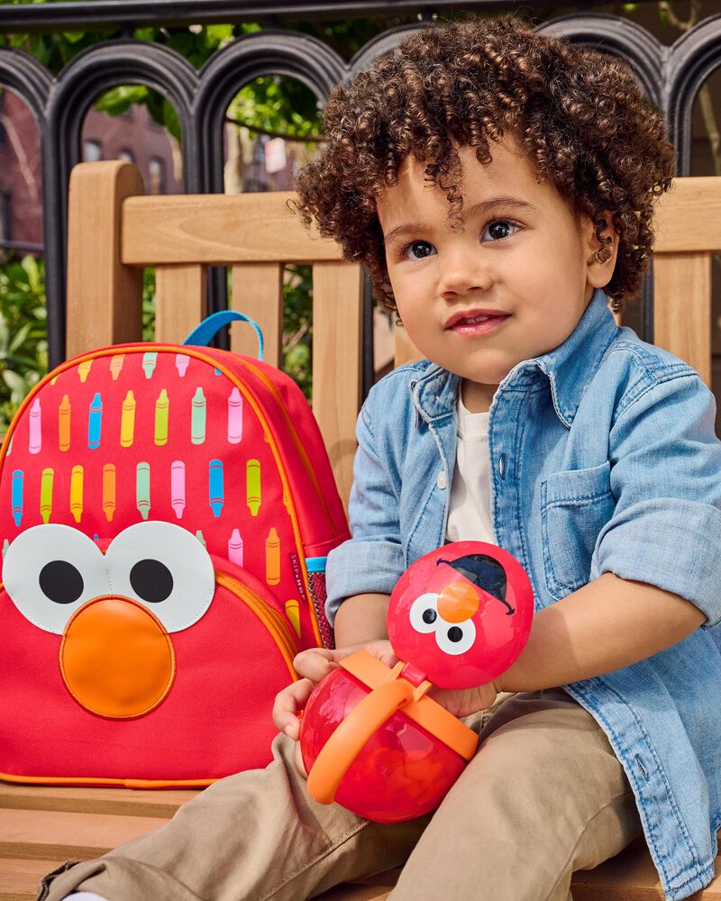 Sesame Street Little Kid Backpack Straw Bottle & Snack Cup Set - Elmo, image 4 of 8 slides