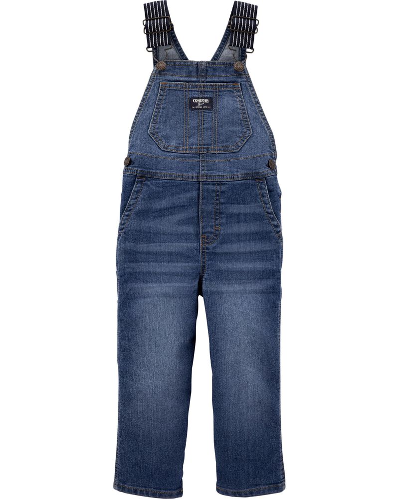 Toddler Denim Overalls - Indigo Bright Wash, image 1 of 3 slides